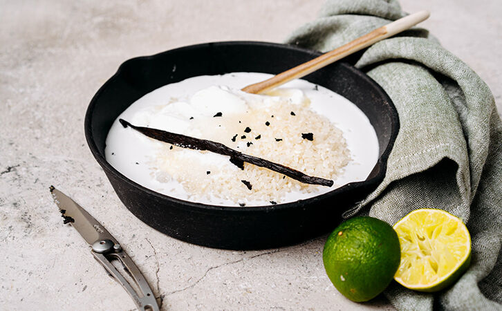 Rouhi’s signature coconut rice pudding - a dessert that will make your mouth water